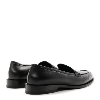 Chanel Lambskin CC Mocassin Loafers 38.5 Black 5 of 9