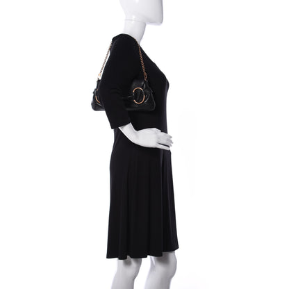 Gucci Textured Calfskin Horsebit Chain Clutch Black 2 of 10