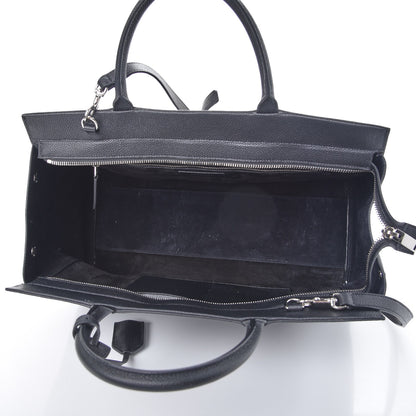 Saint Laurent Grained Calfskin Medium Rive Gauche Cabas Black 5 of 9