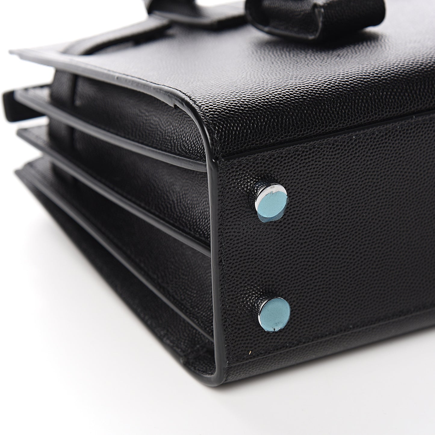 Grained Calfskin Nano Sac De Jour Black