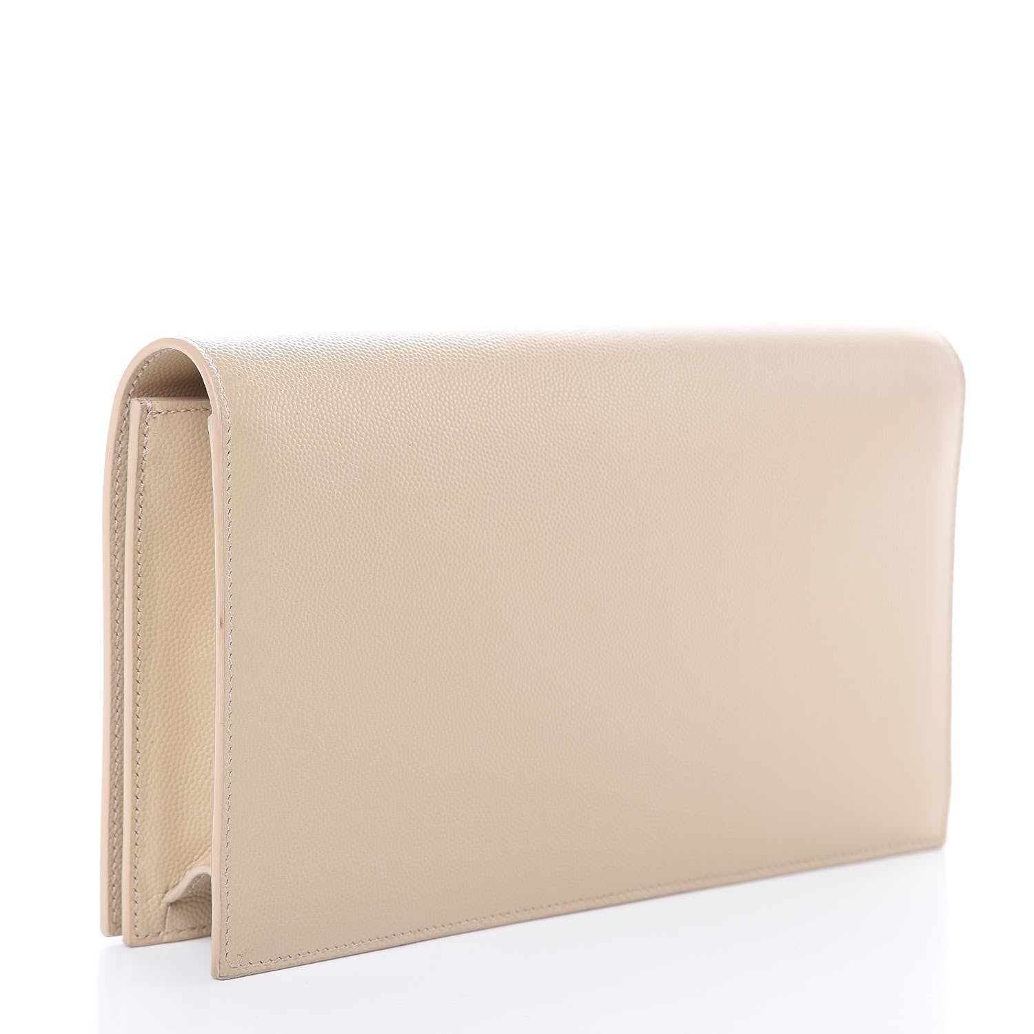 Saint Laurent Grain De Poudre Classic Kate Monogram Clutch Nude Powder 3 of 14