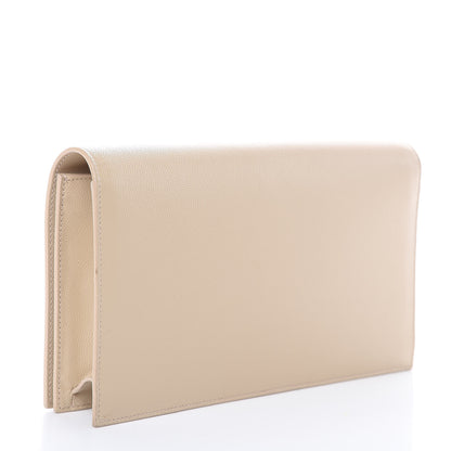 Saint Laurent Grain De Poudre Classic Kate Monogram Clutch Nude Powder 3 of 14