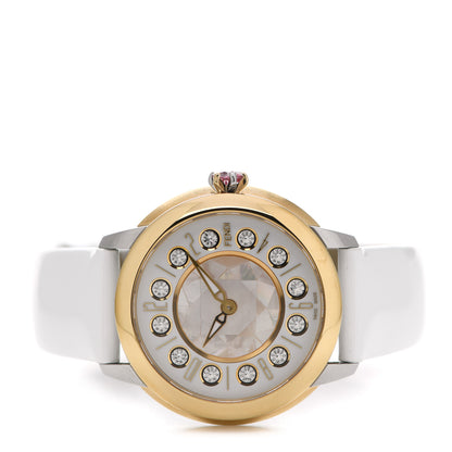 Fendi Stainless Steel Calfskin Mother of Pearl Topaz Spinel 38mm Ishine Rotating Gem Quartz Watch 3 of 7