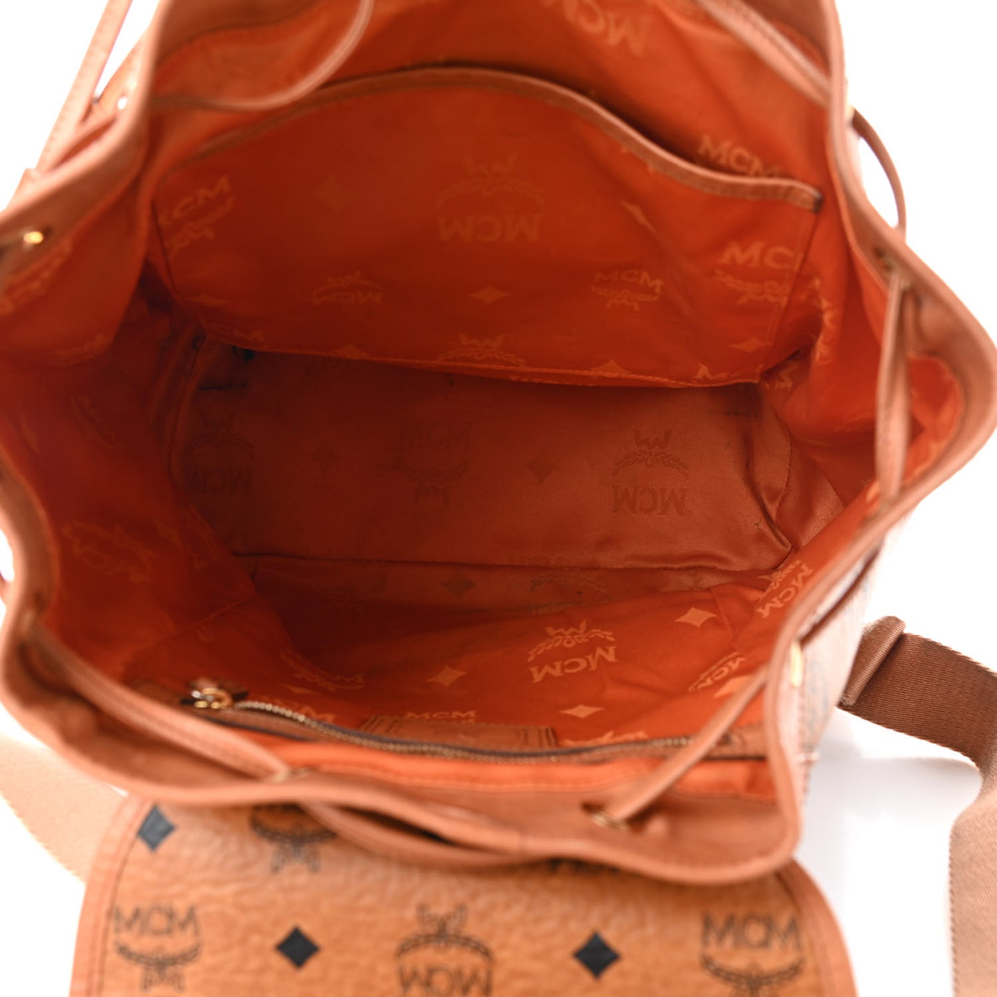 Visetos Medium Vintage Pocket Backpack Cognac