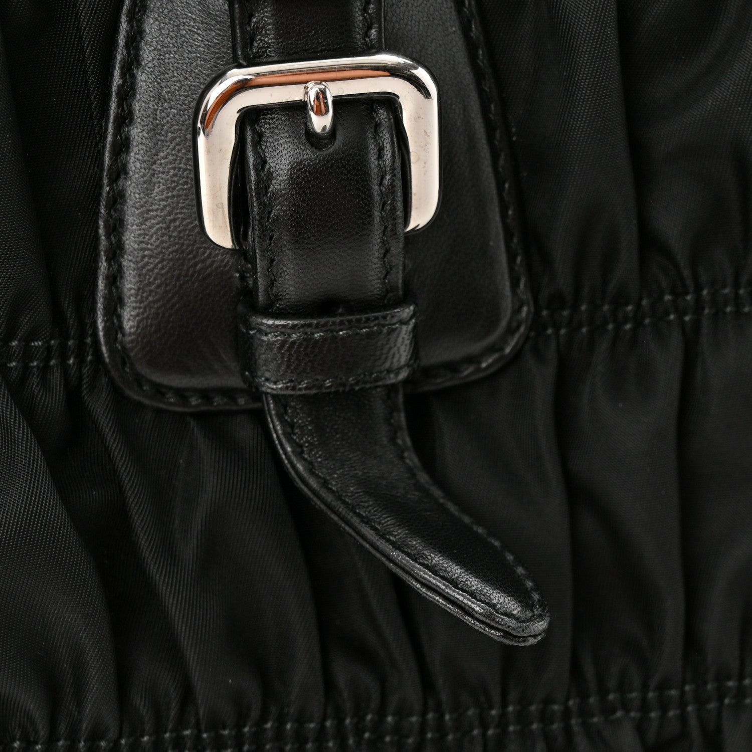 Prada Tessuto Nylon Gaufre Shopping Satchel Black 13 of 14