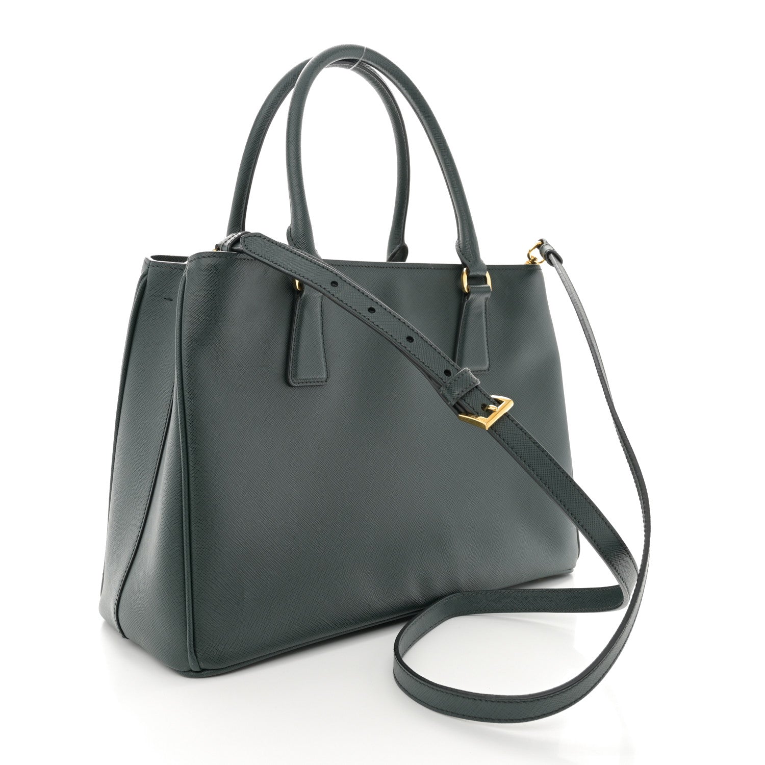 Prada Saffiano Lux Medium Tote Smeraldo 3 of 13