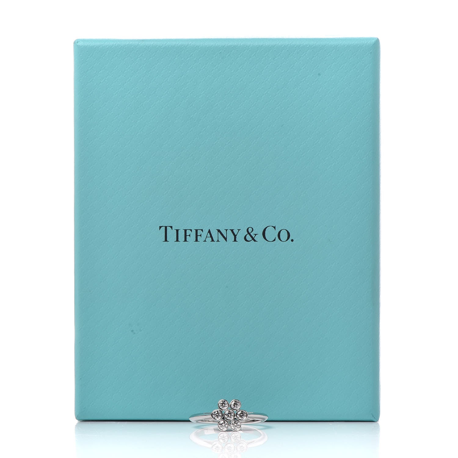 Tiffany Platinum Diamond Enchant Flower Ring 49 5 7 of 7
