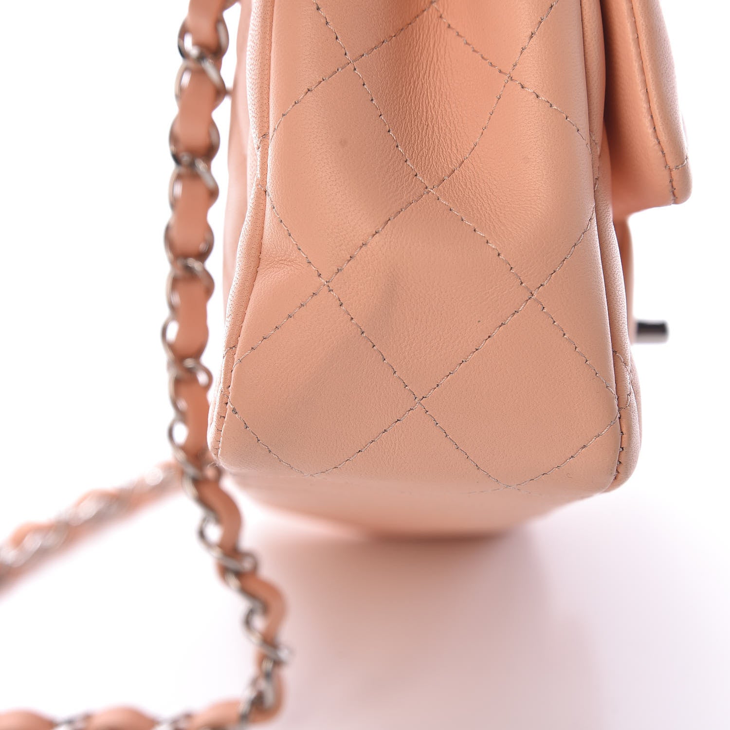 Chanel Lambskin Quilted Mini Rectangular Flap Light Pink 11 of 12