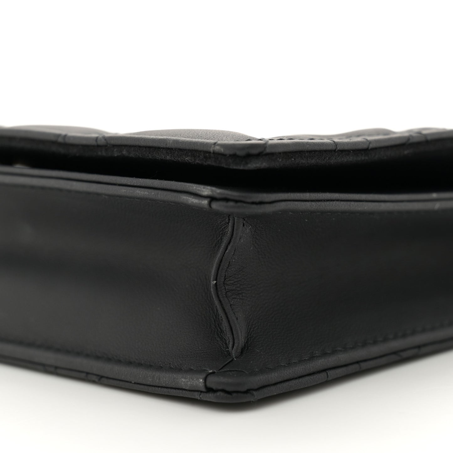 Ultra Matte Calfskin Cannage Lady Dior Clutch Black