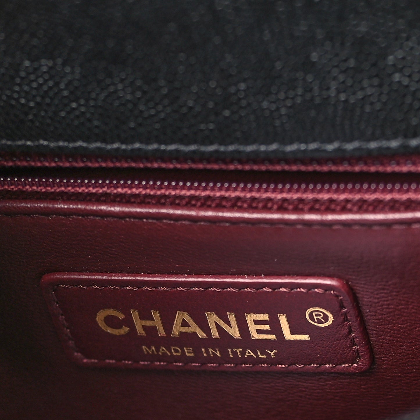Caviar Quilted Small Coco Handle Flap Black
