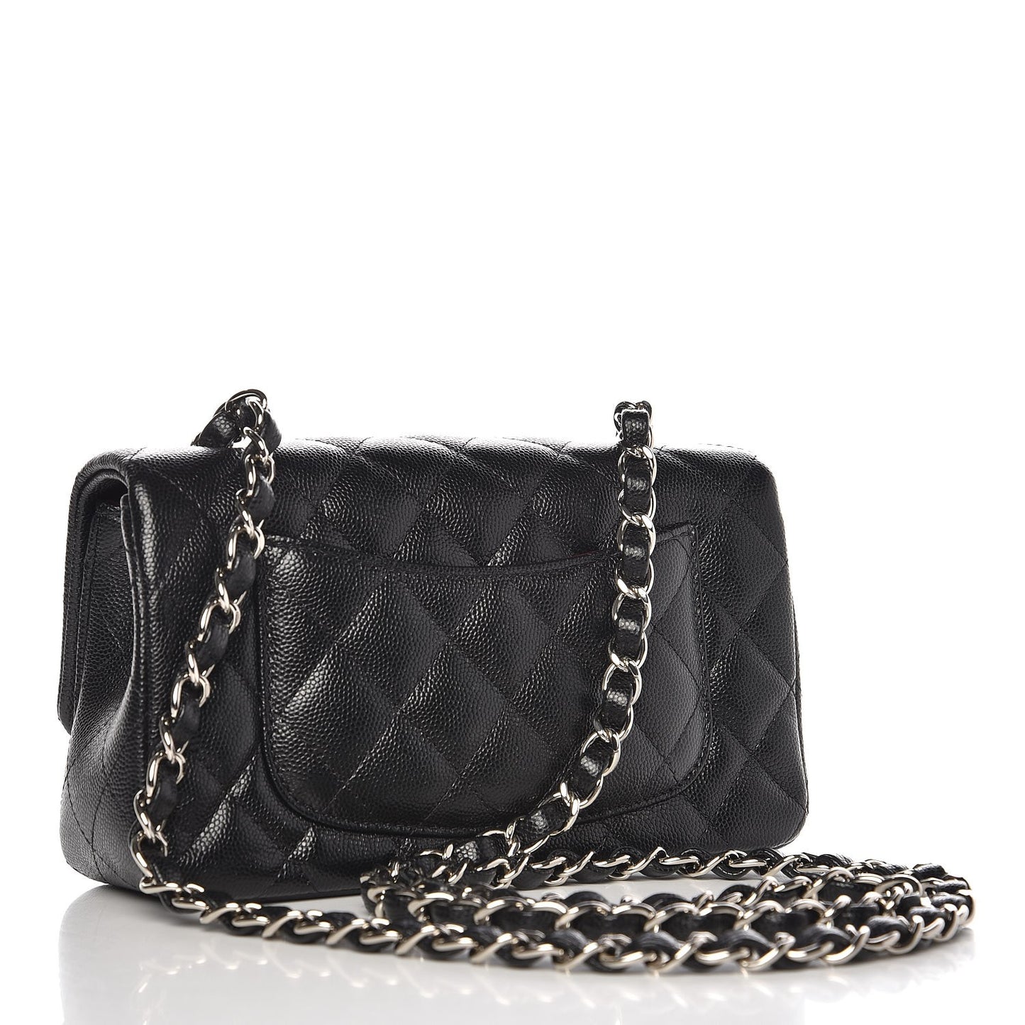 Caviar Quilted Mini Rectangular Flap Black