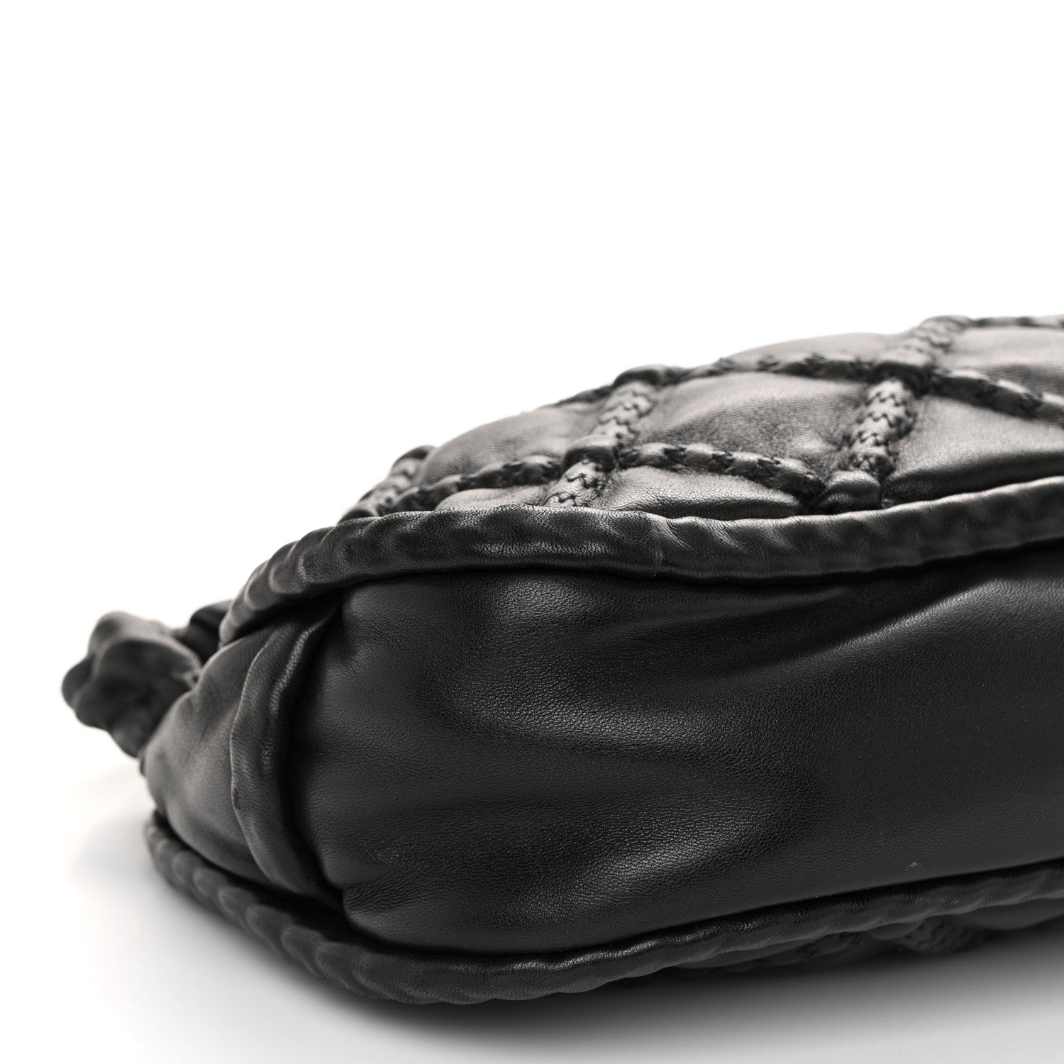 Chanel Lambskin Quilted Small Hidden Chain Shoulder Bag Black 9 of 11