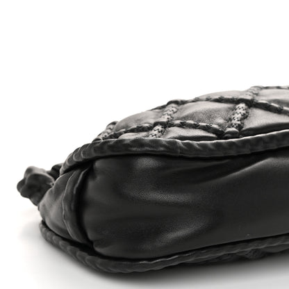 Chanel Lambskin Quilted Small Hidden Chain Shoulder Bag Black 9 of 11