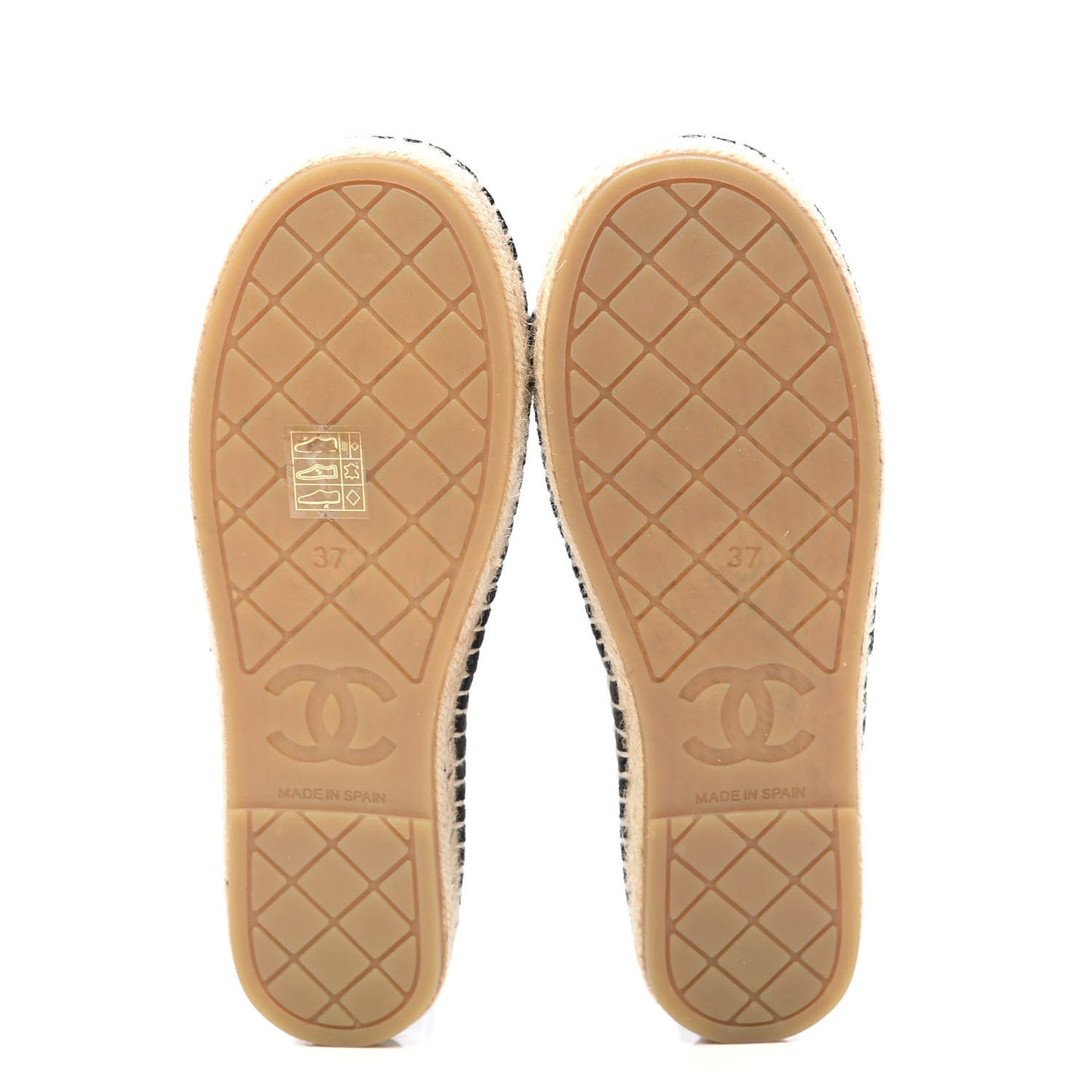 Velvet Logo Espadrilles 37 Black