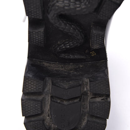 Gucci Calfskin Sylvie Web Lace Up Combat Boots 35 Black 9 of 11