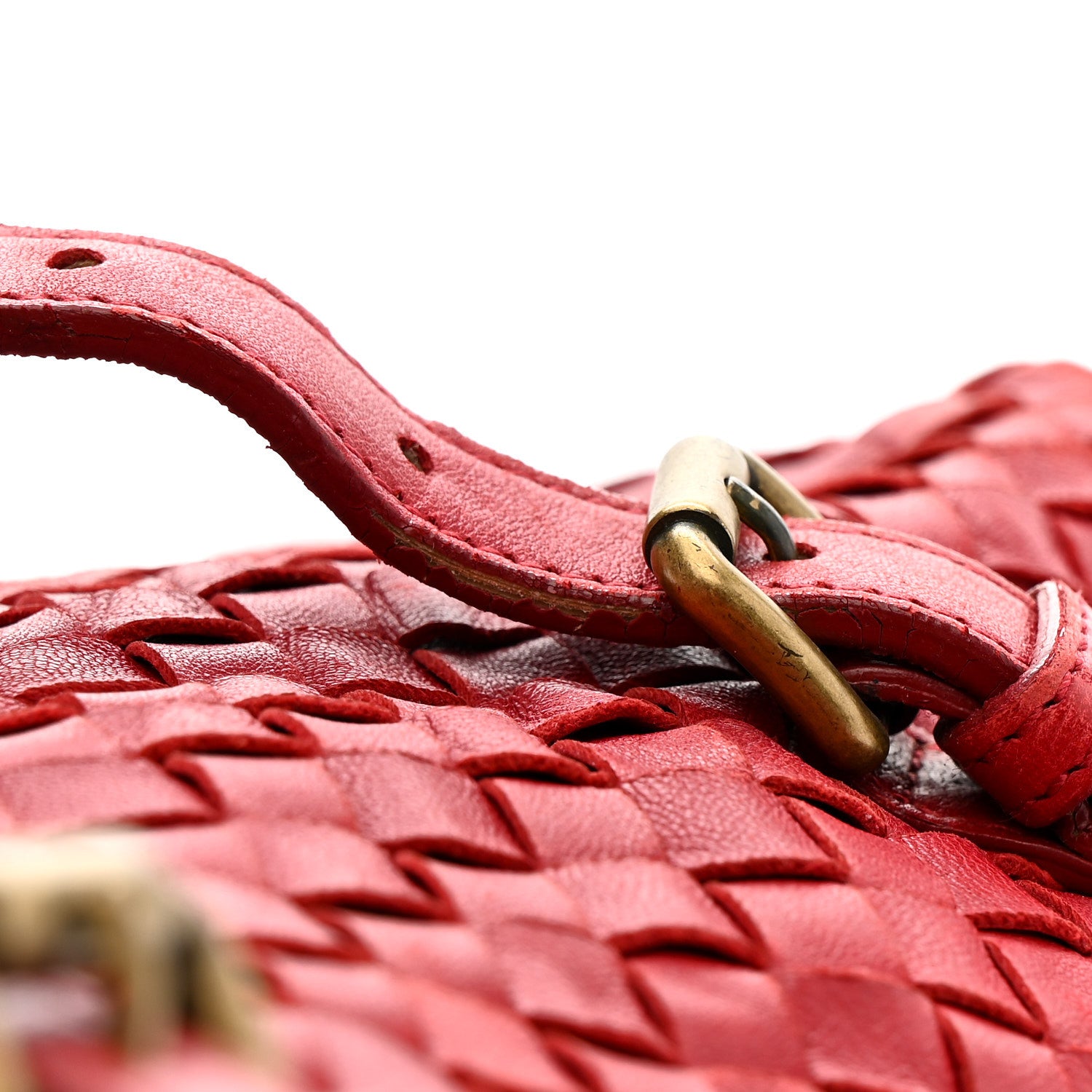 Bottega Veneta Nappa Intrecciato Montaigne Bag Red 18 of 22