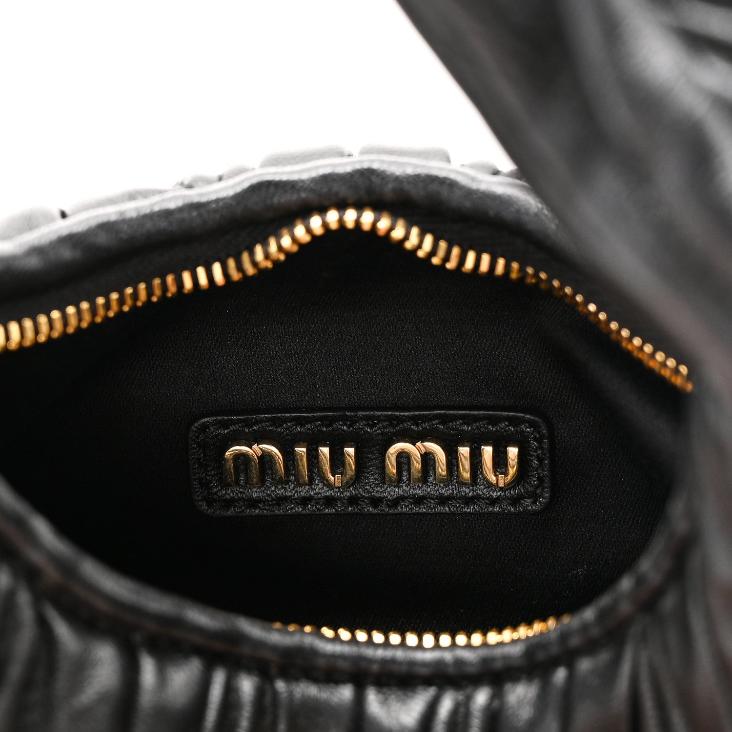 Miu Miu Nappa Matelasse Mini Wander Hobo Black 6 of 8