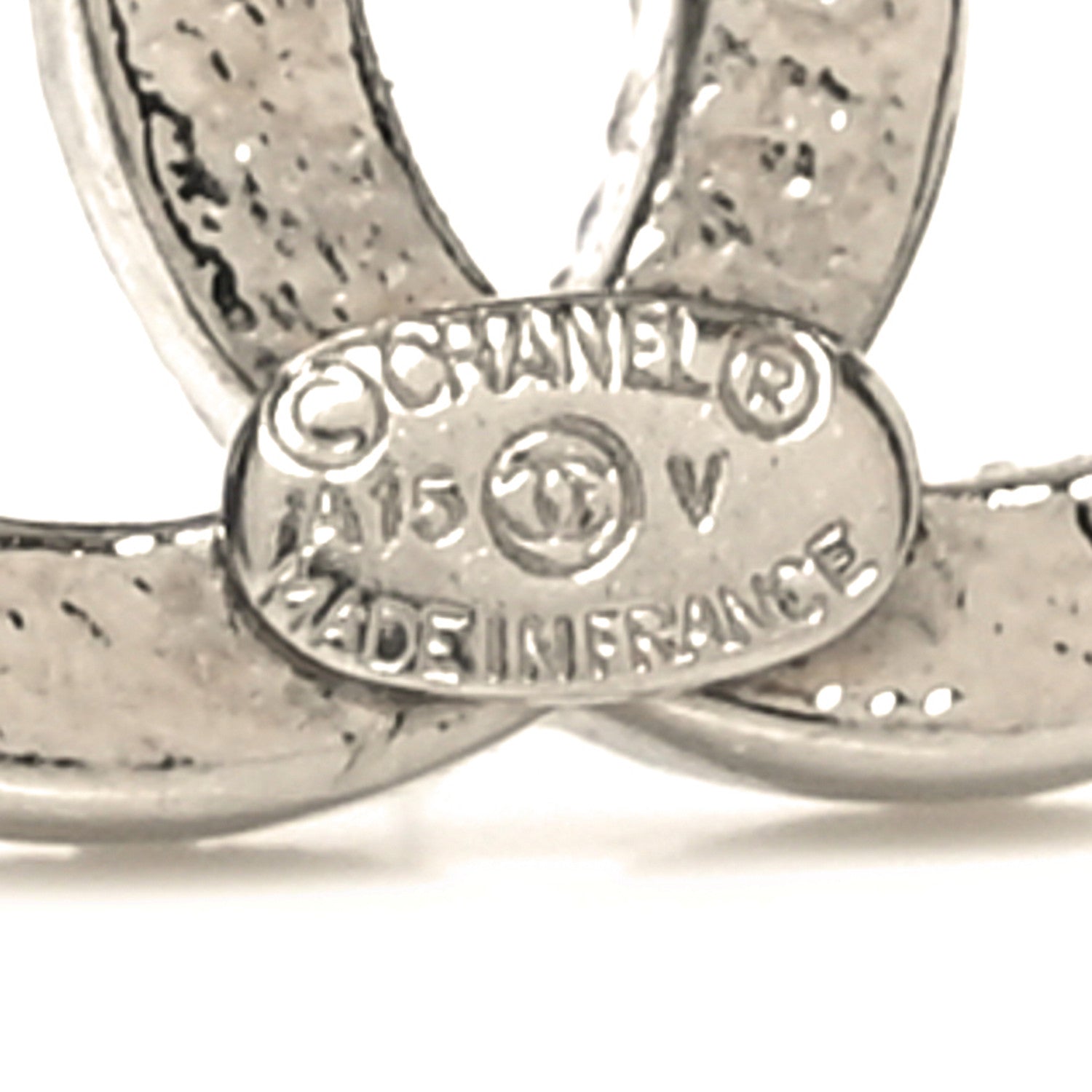 Chanel Crystal CC Earrings Silver 4 of 5