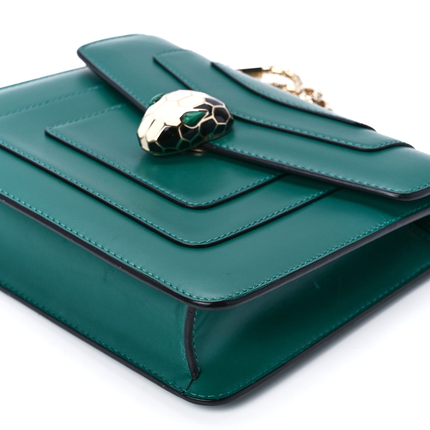 Calfskin Serpenti Forever Crossbody Bag Emerald Green