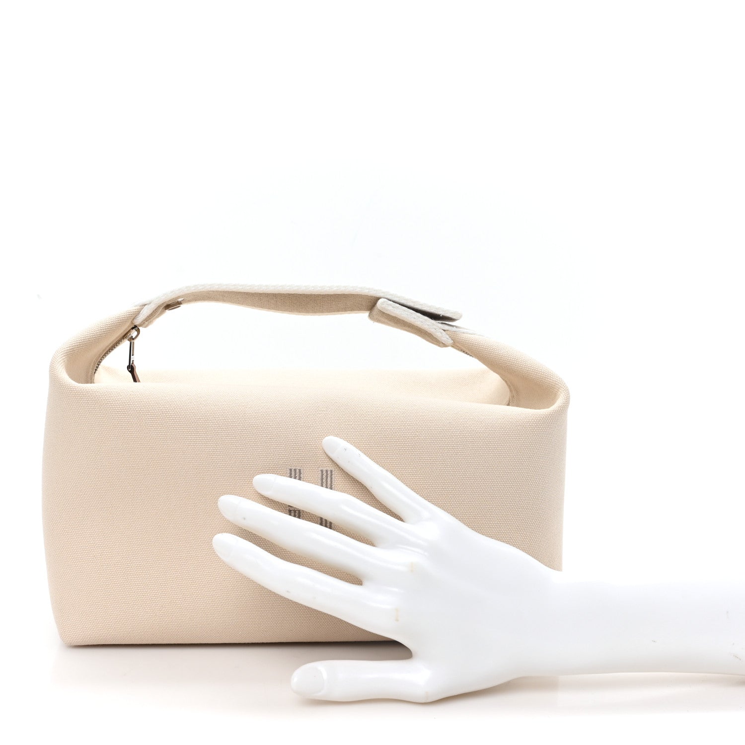 Hermes Canvas Large Bride-A-Brac Pouch Natural 2 of 7