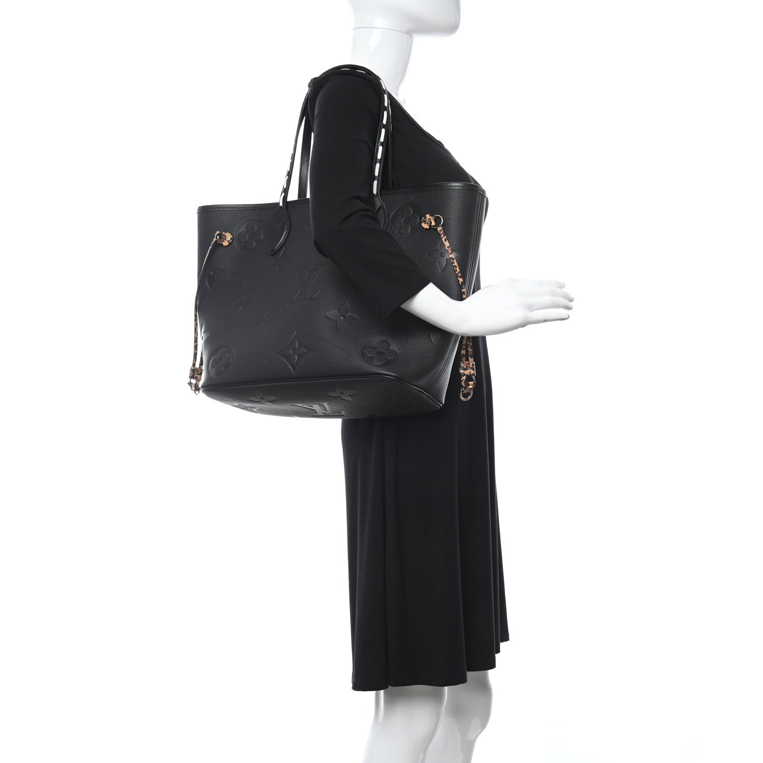 Louis Vuitton Empreinte Monogram Giant Wild At Heart Neverfull MM Black 2 of 9