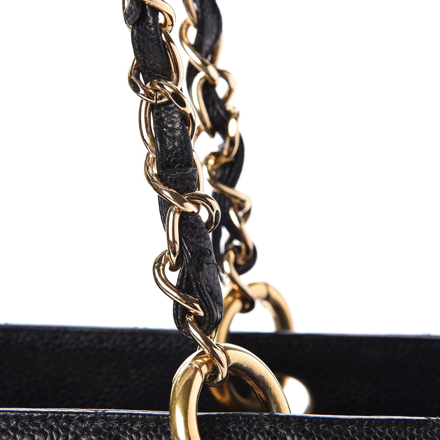 Caviar Quilted Grand Shopping Tote GST Black