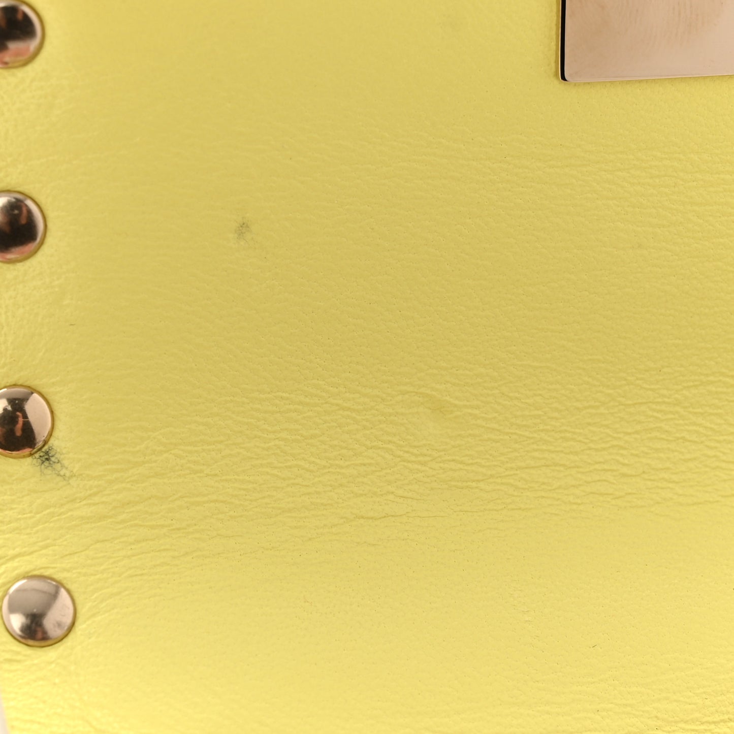 Calfskin Micro Rockstud Spike Shoulder Bag Yellow