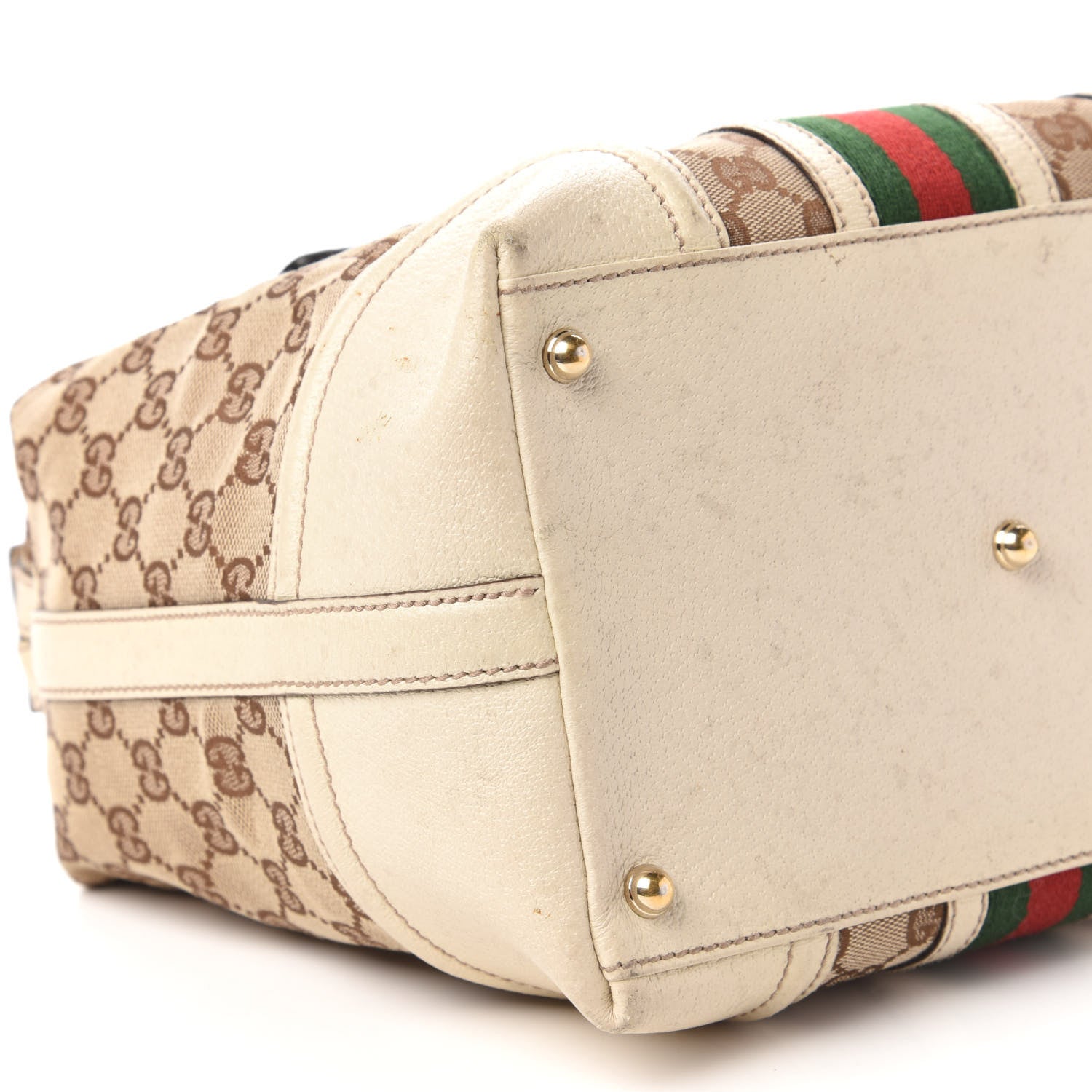 Gucci Monogram Web Treasure Boston Tote Off White 6 of 10