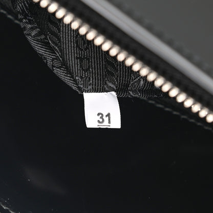Prada Spazzolato Medium Re-Edition 1995 Double Handle Handbag Black 7 of 10