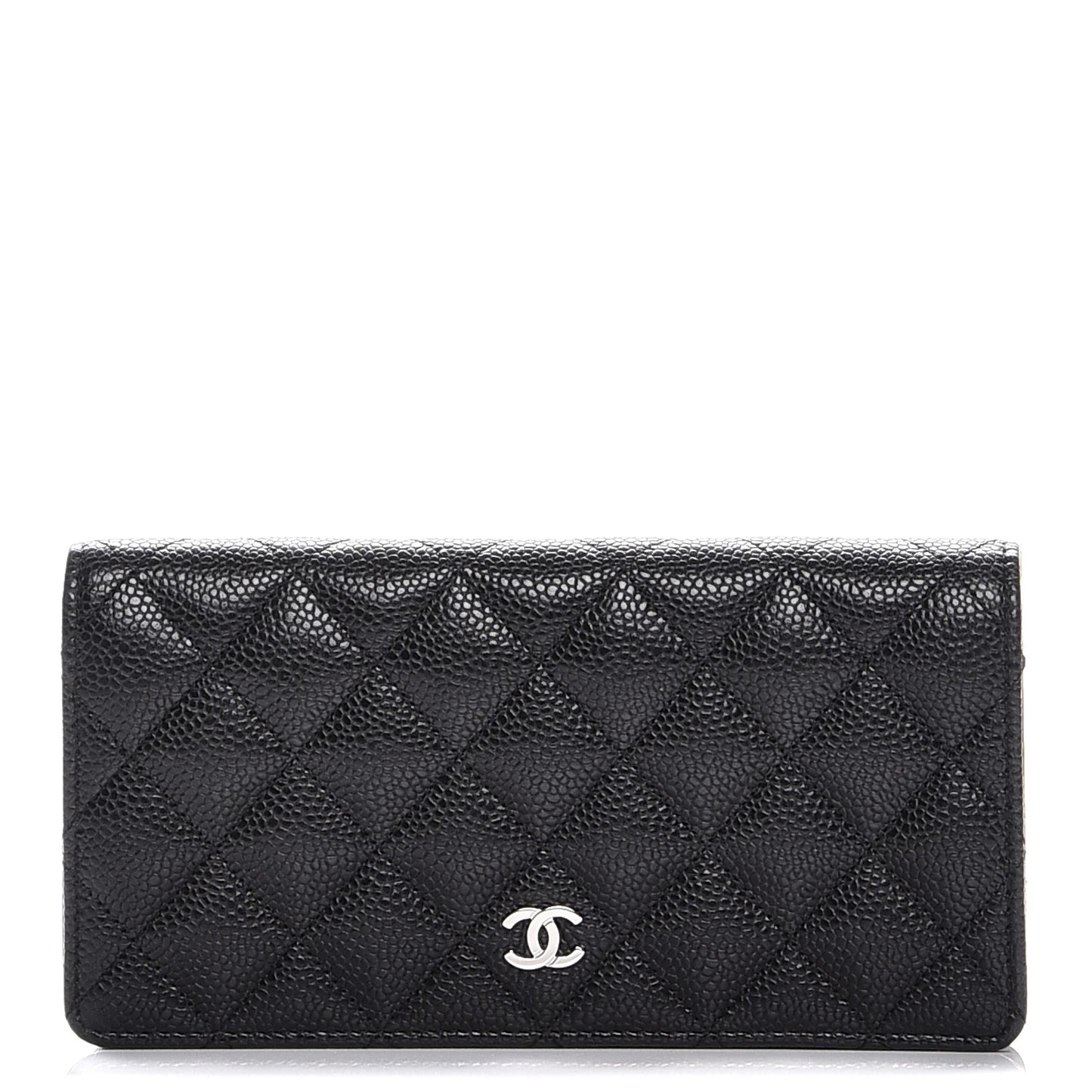 Caviar Quilted Yen Wallet Black