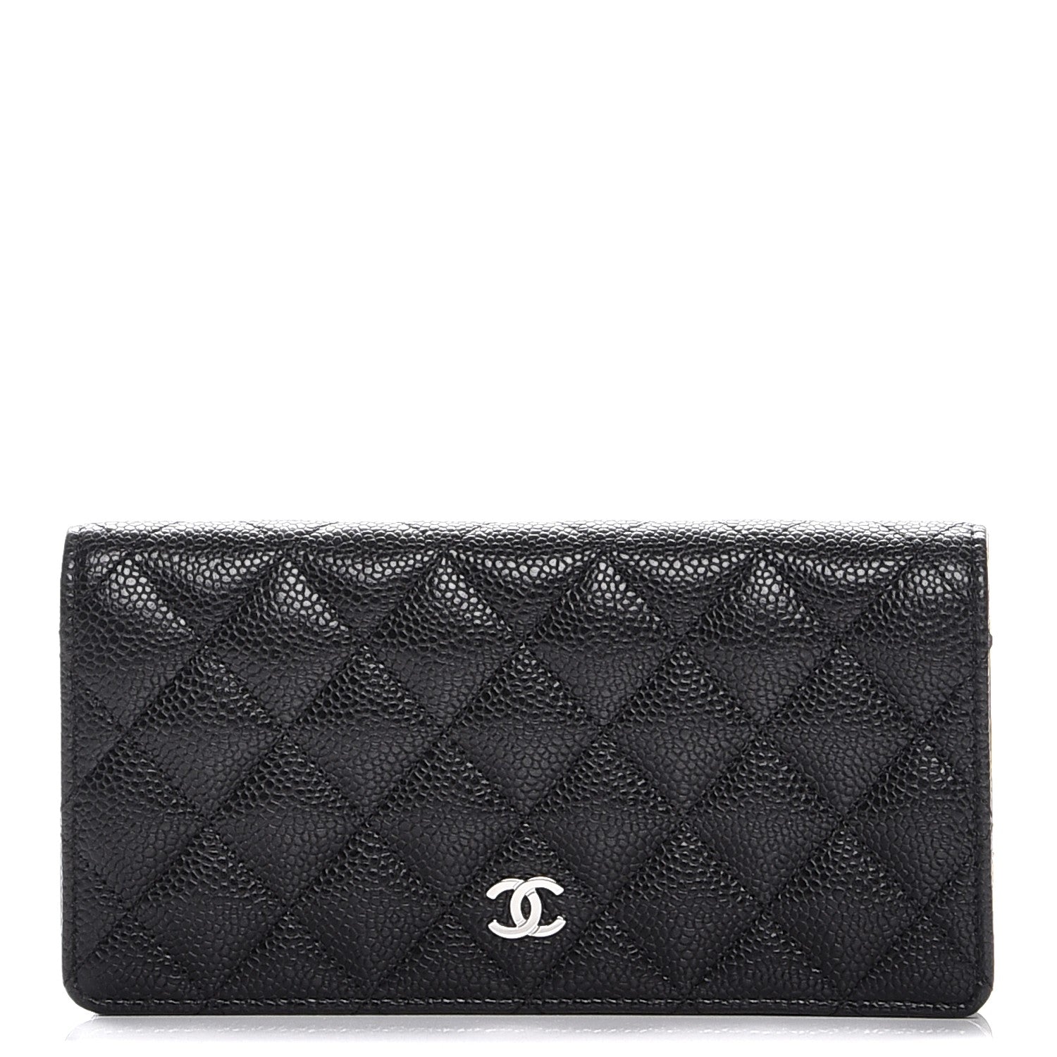Chanel Caviar Quilted Yen Wallet Black 1 of 9