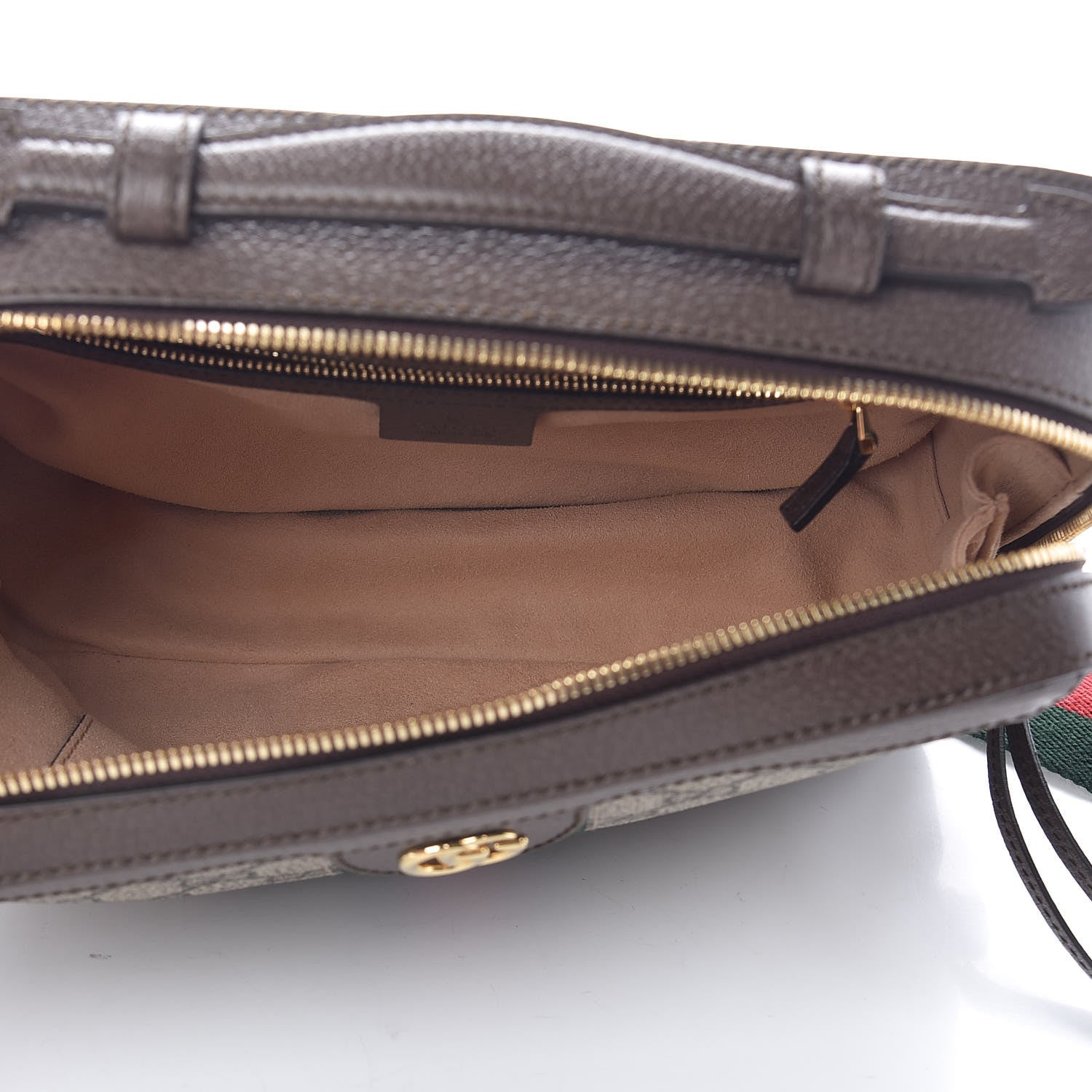 Gucci GG Supreme Monogram Web Small Ophidia Top Handle Shoulder Bag Brown 5 of 11