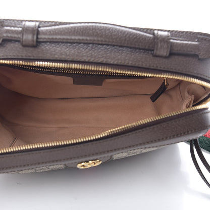 Gucci GG Supreme Monogram Web Small Ophidia Top Handle Shoulder Bag Brown 5 of 11