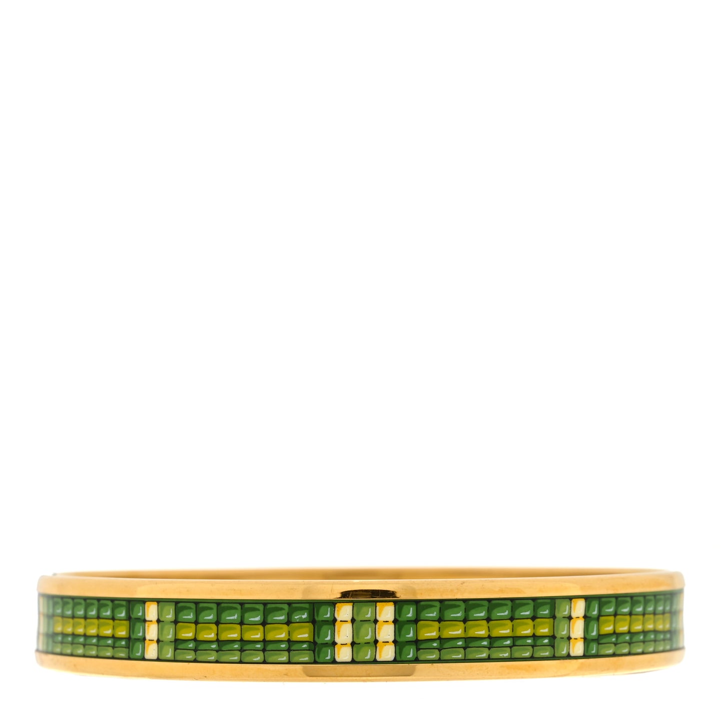 Enamel Printed Narrow Bracelet 70 Green