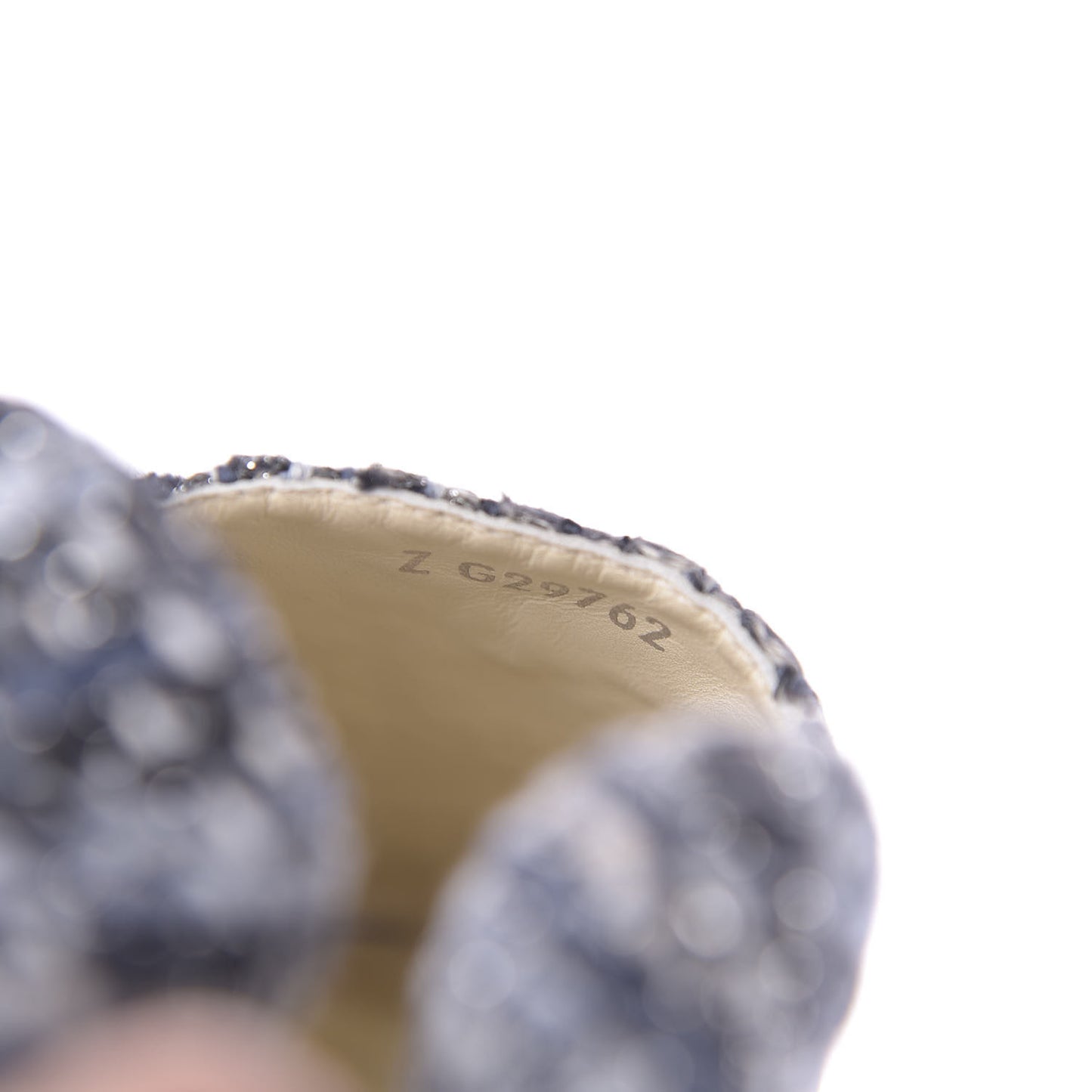 Metallic Tweed Lambskin CC Espadrilles 40 Blue Black Silver