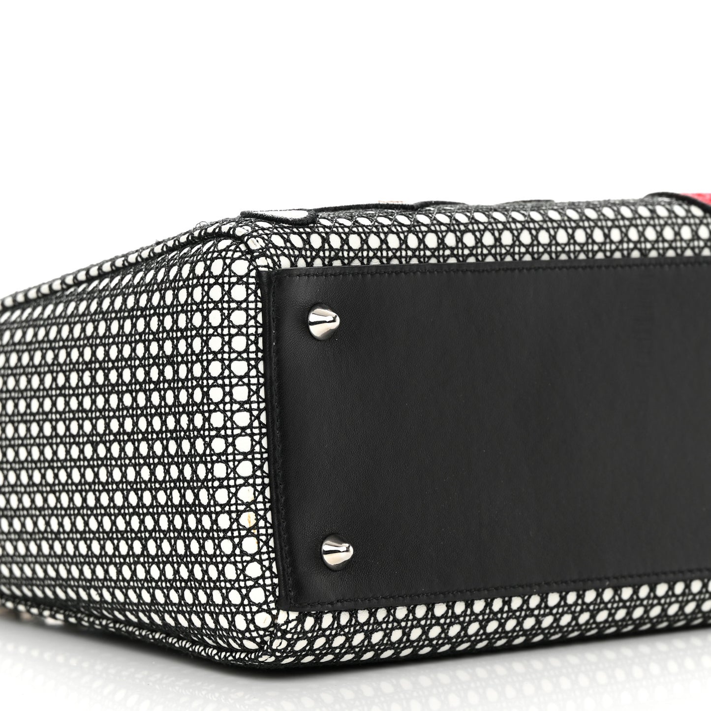 Micro-Cannage Smooth Calfskin Medium Lucky Badges Lady Dior Multicolor