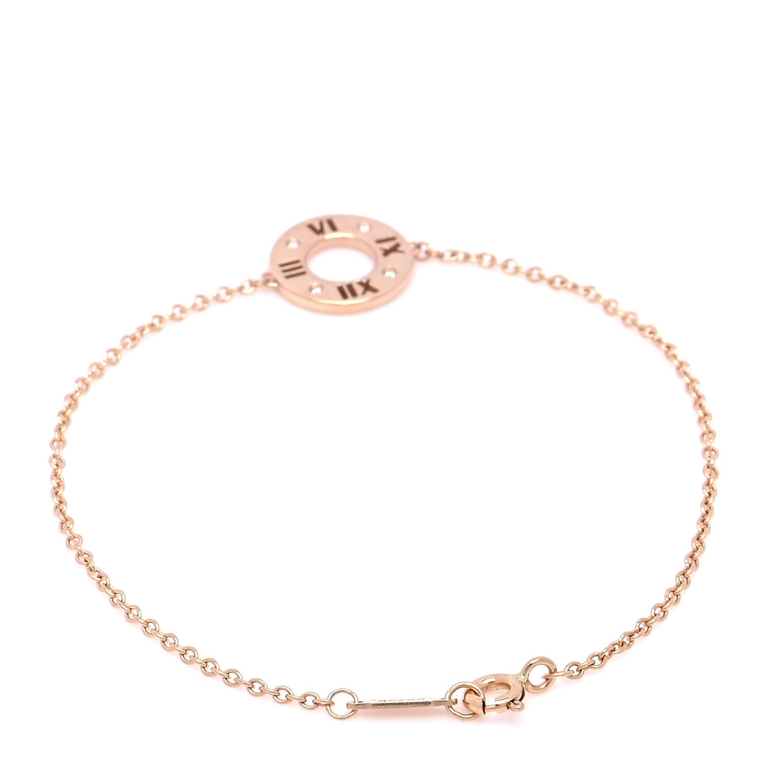 Tiffany 18K Rose Gold Diamond Atlas Pierced Bracelet 3 of 7