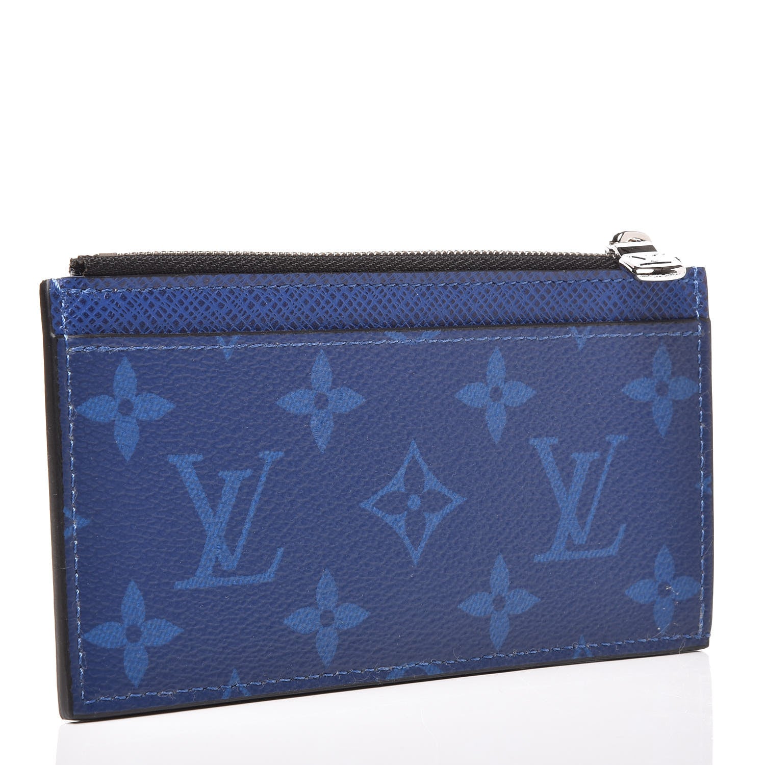 Louis Vuitton Monogram Taiga Coin Card Holder Cobalt 3 of 6