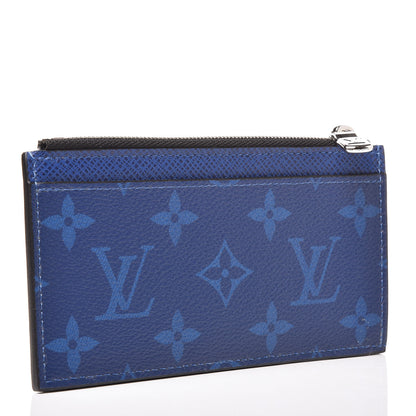 Louis Vuitton Monogram Taiga Coin Card Holder Cobalt 3 of 6
