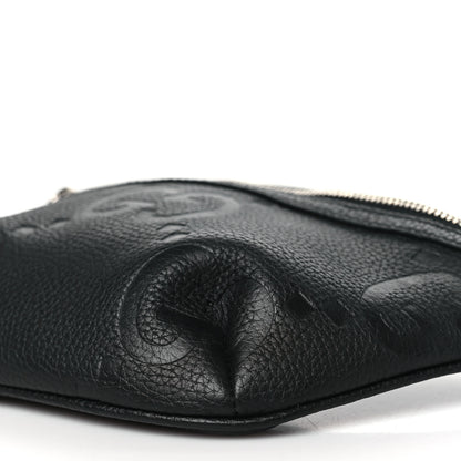 Gucci Piuma Calfskin Jumbo GG Embossed Small Belt Bag Black 10 of 10