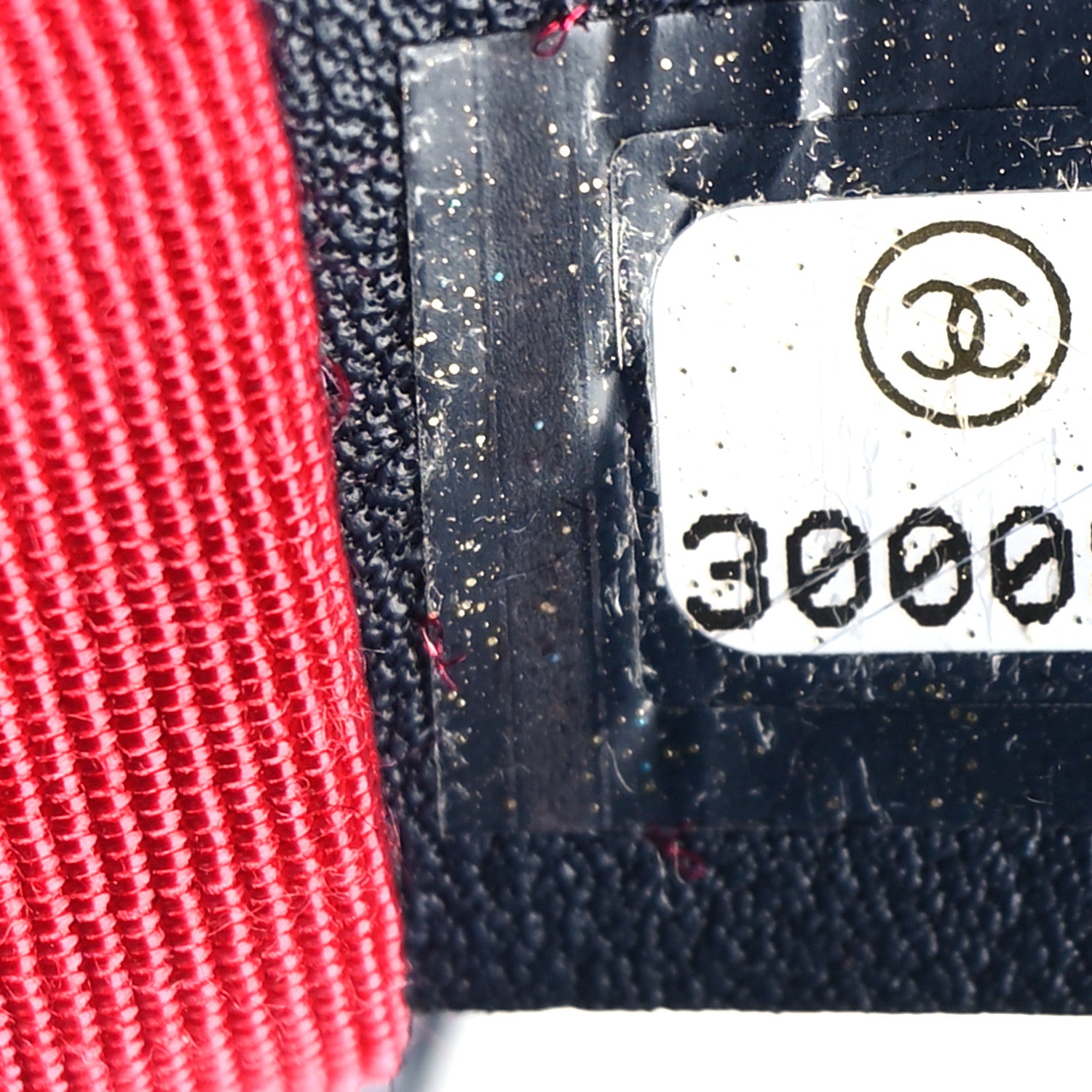 Chanel Tweed Quilted Large Chanel 19 Flap Navy Blue White Red 7 of 10