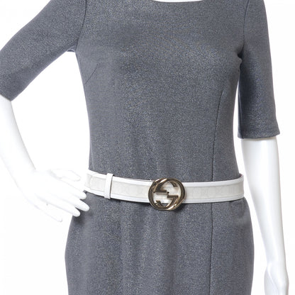 Gucci Monogram Interlocking G Belt 85 34 White 2 of 5