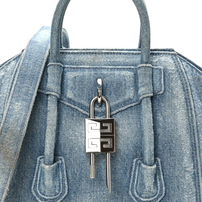 Givenchy Denim Mini Lock Antigona Shoulder Bag Blue 7 of 10