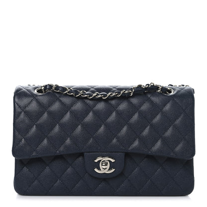 Chanel Caviar Quilted Medium Double Flap Navy 1 of 10