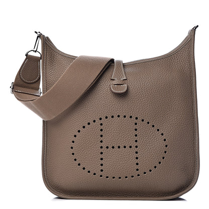 Hermes Taurillon Clemence Evelyne III PM Etoupe 1 of 11
