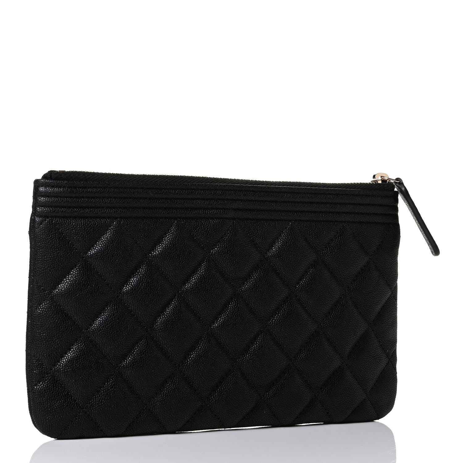 Chanel Caviar Quilted Small Boy Cosmetic Case Black 2 of 4