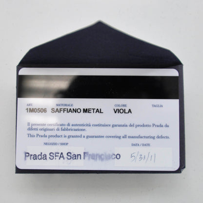 Prada Saffiano Zip Around Wallet Viola 7 of 7