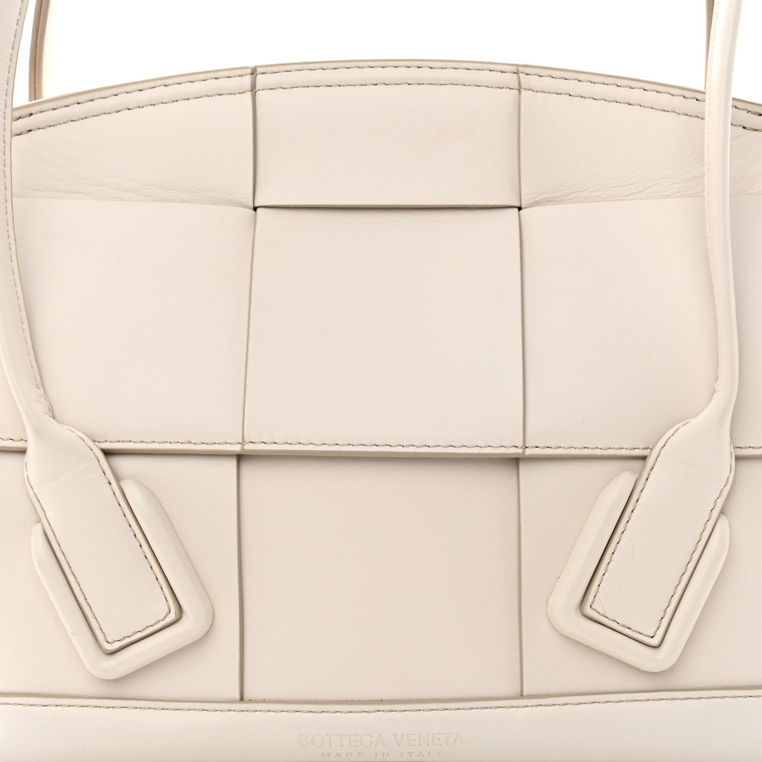 Bottega Veneta French Calfskin Maxi Intrecciato Small Arco Bianco 8 of 11