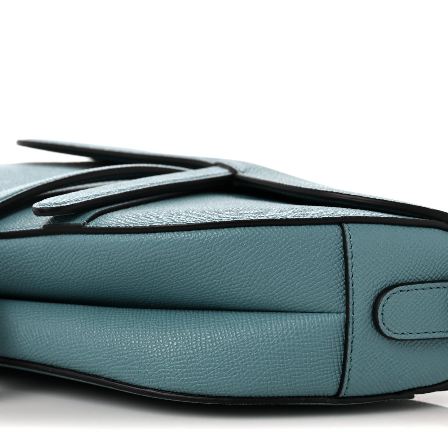 Grained Calfskin Saddle Bag Azure Blue