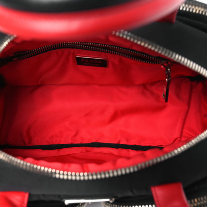 Prada Tessuto Nylon Pocket Top Handle Cargo Shoulder Bag Black Fuoco 5 of 10